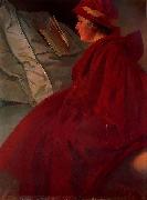 Alfons Mucha The Red Cape Spain oil painting artist